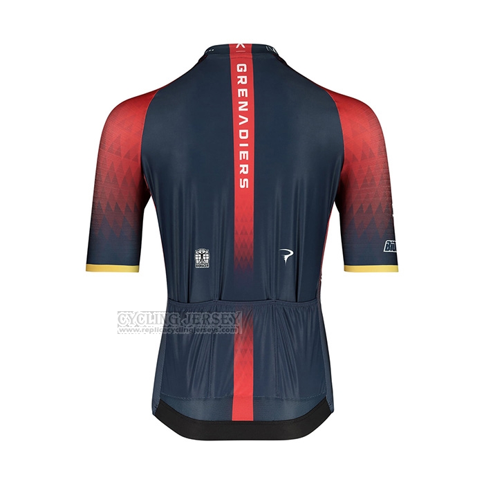 2022 Cycling Jersey Ineos Grenadiers Deep Blue Red Short Sleeve and Bib Short